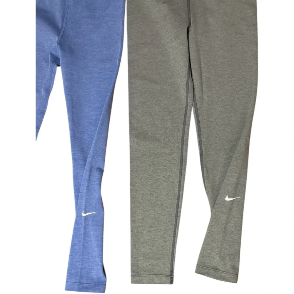 Nike One Dri-FIT Girls’ Leggings 2-Pack — Blue & Gray | Size M (12) - Picture 5 of 10